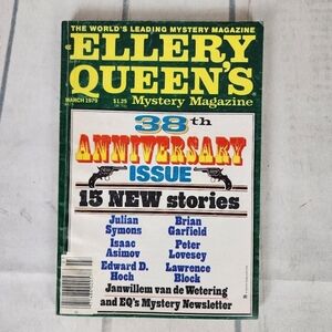 Vintage 70s Ellerly Queen's Mystery Magazine 38th  Anniversary Edition Paperback